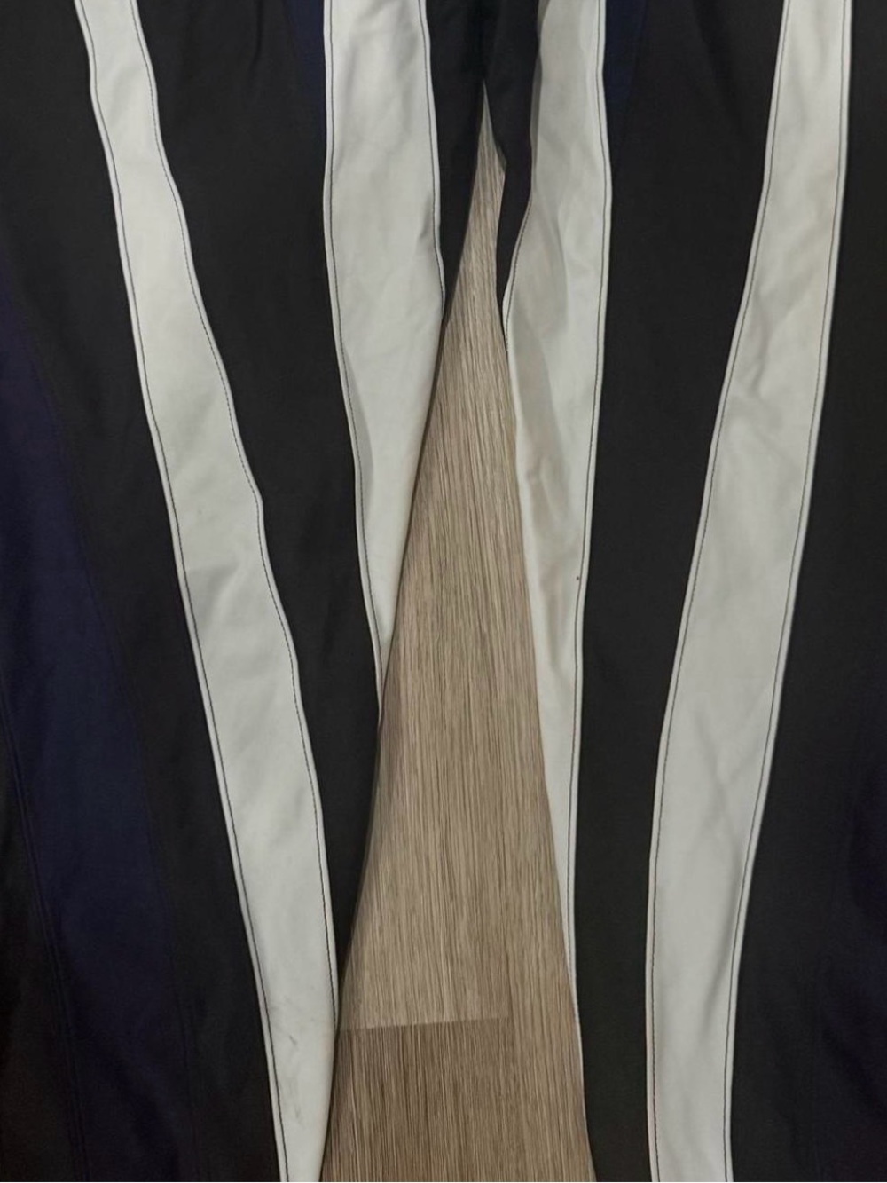 Mugler Black, Navy & White Sculpted Colorblock Leggings - Picture 2 of 3